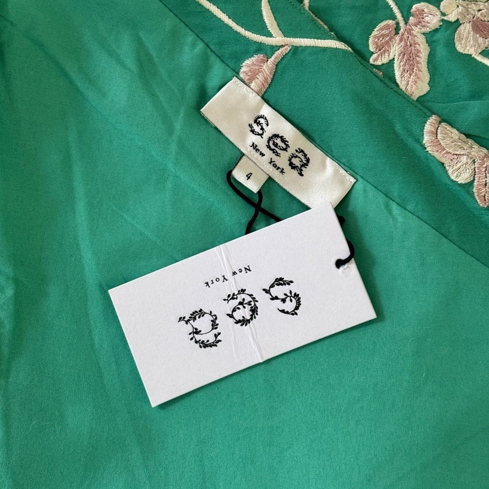 NWT SEA New York Midi Embroidered Floral Julian One-Shoulder Dress - Picture 6 of 7